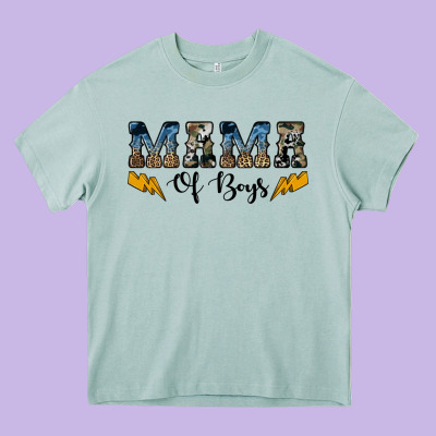 Western Mama Of Boys Heavy Core Tee Designed By Artiststas