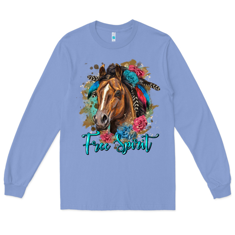 Free Spirit Quarter Horse Floral Long Sleeve Tee by LillyAllenDesigns | Teevron