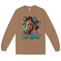 Toasted Coconut free spirit quarter horse floral Long Sleeve Tee - LillyAllenDesigns