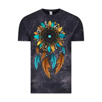 Cloud Black dreamer catcher sunflower Vintage Tee - JahusDesignShop