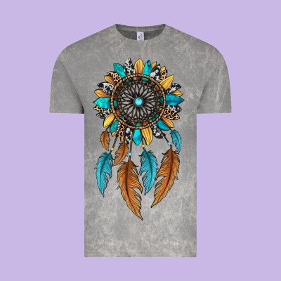 Dreamer Catcher Sunflower Vintage Tee Designed By Jahusdesignshop