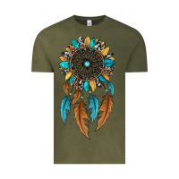 Vintage Olive dreamer catcher sunflower Vintage Tee - JahusDesignShop