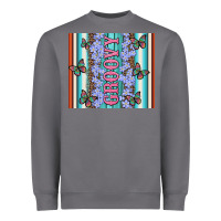 Groovy With Flowers And Butterflies Heavyweight Sweatshirt | Teevron