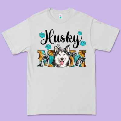 Husky Mom Western Premium Tee Designed By Ranaportraitstore