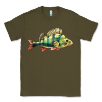 Army Green Perch Fish Classic Tee - LillyAllenDesigns