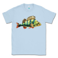 Dusty Blue Perch Fish Classic Tee - LillyAllenDesigns