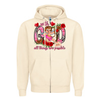 Sandshell with god all things are possible Zipper Hoodie - NancyCooperArtShop