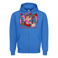 True Royal with god all things are possible Zipper Hoodie - NancyCooperArtShop