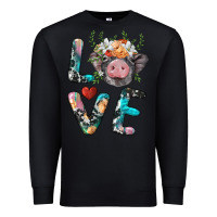 Black pig love Premium Sweatshirt - BarkalooDesign