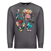 Charcoal Heather pig love Premium Sweatshirt - BarkalooDesign