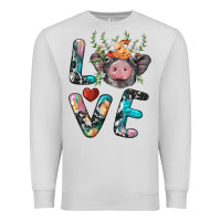 Dove Grey pig love Premium Sweatshirt - BarkalooDesign