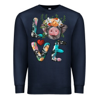 Navy pig love Premium Sweatshirt - BarkalooDesign