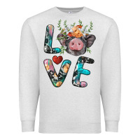 Oatmeal Heather pig love Premium Sweatshirt - BarkalooDesign