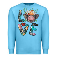 Ocean Blue pig love Premium Sweatshirt - BarkalooDesign