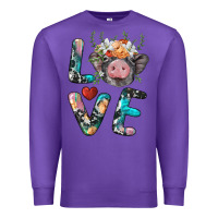 Purple pig love Premium Sweatshirt - BarkalooDesign
