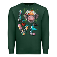Sports Green pig love Premium Sweatshirt - BarkalooDesign