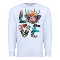 White pig love Premium Sweatshirt - BarkalooDesign