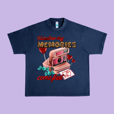 Valentines Day Memories Come First Urban Heavy Tee Designed By Adodesignshop