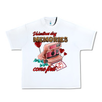 White valentines day memories come first Urban Heavy Tee - AdoDesignShop