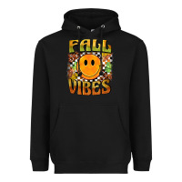 Black fall vibes smiley face Heavyweight Hoodie - BarkalooDesign