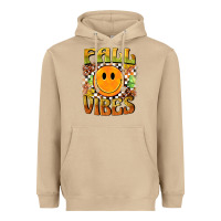 Fall Vibes Smiley Face Heavyweight Hoodie | Teevron
