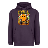 Plum fall vibes smiley face Heavyweight Hoodie - BarkalooDesign