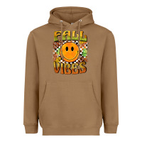 Toasted Coconut fall vibes smiley face Heavyweight Hoodie - BarkalooDesign