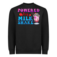 Black powered by milkshake Heavyweight Sweatshirt - AdoDesignShop