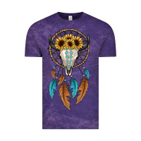 Cloud Purple dreamer catcher bull skull Vintage Tee - JahusDesignShop