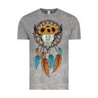 Cloud Rock dreamer catcher bull skull Vintage Tee - JahusDesignShop