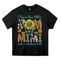 Black i have two titles mom and mimi and i rock them bot Heavy Core Tee - Zillion Design Studio