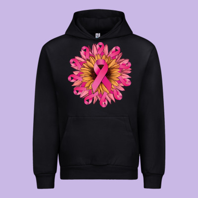 Cancer Ribbon Sunflower Cancer Awareness Urban Hoodie Designed By Howdyjamesfarm