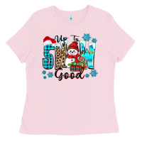 Bubblegum Pink up to snow good Ladies Tee - Zillion Design Studio