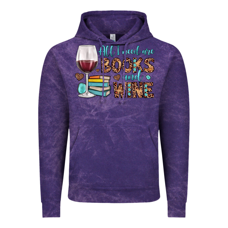 All I Need Are Books And Wine Vintage Hoodie by JahusDesignShop | Teevron