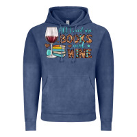Vintage Denim all i need are books and wine Vintage Hoodie - JahusDesignShop