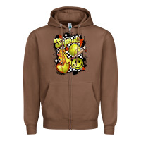 Chestnut vintage softball Zipper Hoodie - MaliasSmallBusiness