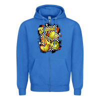 True Royal vintage softball Zipper Hoodie - MaliasSmallBusiness