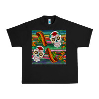 Black sugar skull seamless pattern Urban Heavy Tee - BundleAndBundleShop
