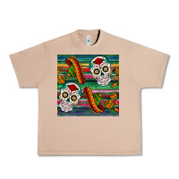 Burro sugar skull seamless pattern Urban Heavy Tee - BundleAndBundleShop