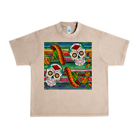 French Oak sugar skull seamless pattern Urban Heavy Tee - BundleAndBundleShop