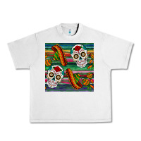 Lunar Rock sugar skull seamless pattern Urban Heavy Tee - BundleAndBundleShop