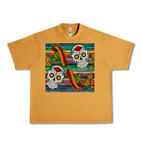 Peanut Butter sugar skull seamless pattern Urban Heavy Tee - BundleAndBundleShop