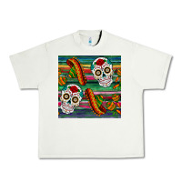 Pistachio sugar skull seamless pattern Urban Heavy Tee - BundleAndBundleShop