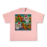 Salmon sugar skull seamless pattern Urban Heavy Tee - BundleAndBundleShop