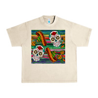 Sandshell sugar skull seamless pattern Urban Heavy Tee - BundleAndBundleShop