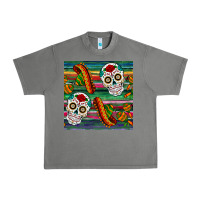 Tornado sugar skull seamless pattern Urban Heavy Tee - BundleAndBundleShop