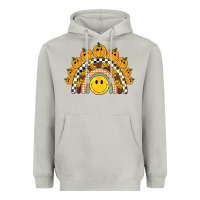 Moon Dust fall smiley face groovy rainbow Heavyweight Hoodie - BarkalooDesign
