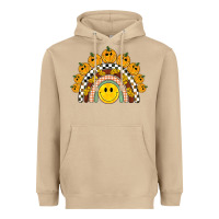 Mushroom fall smiley face groovy rainbow Heavyweight Hoodie - BarkalooDesign