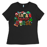 Black santa's favorite nurse Ladies Tee - Zillion Design Studio