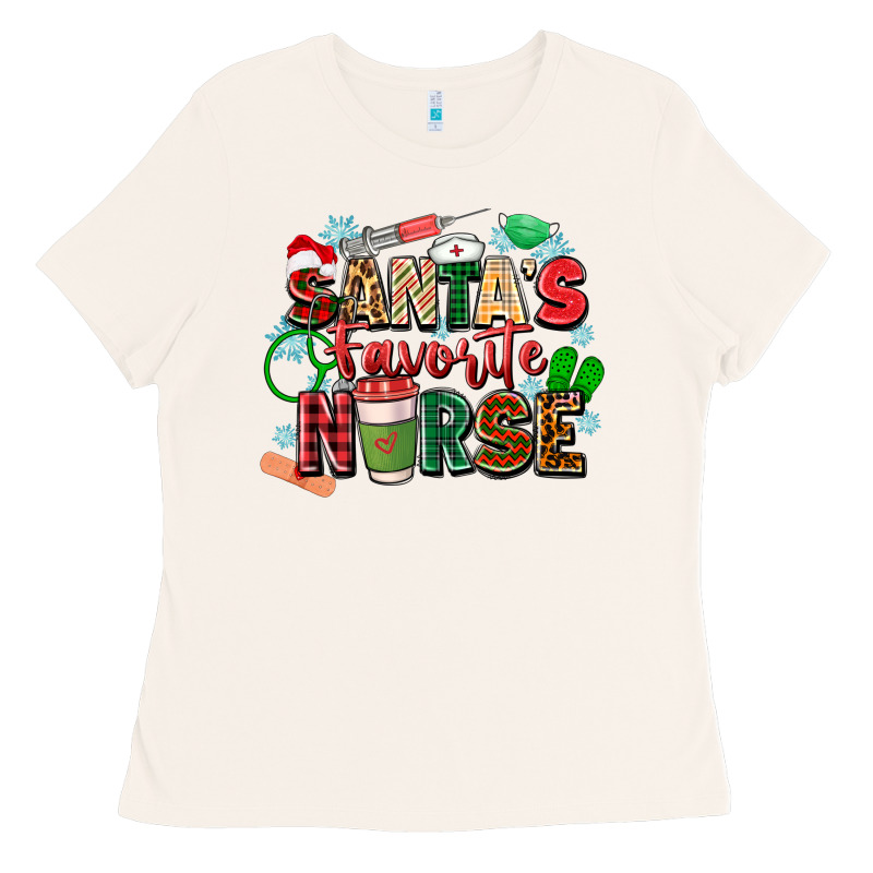 Santa's Favorite Nurse Ladies Tee by Zillion Design Studio | Teevron